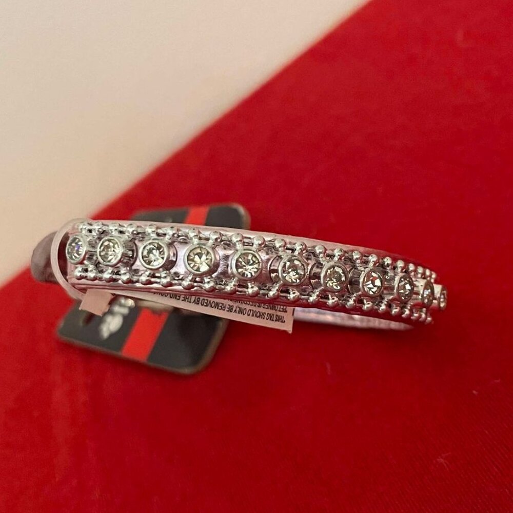 Small Dog Collar: Pink Pleather Rhinestone, XXS/XS